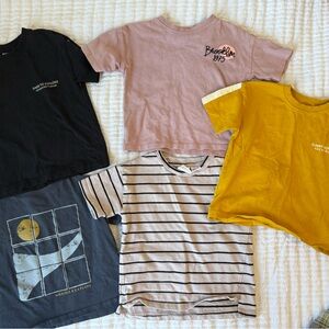 Zara Kids Short Sleeve Tees - Black, Pink, Yellow, Gray